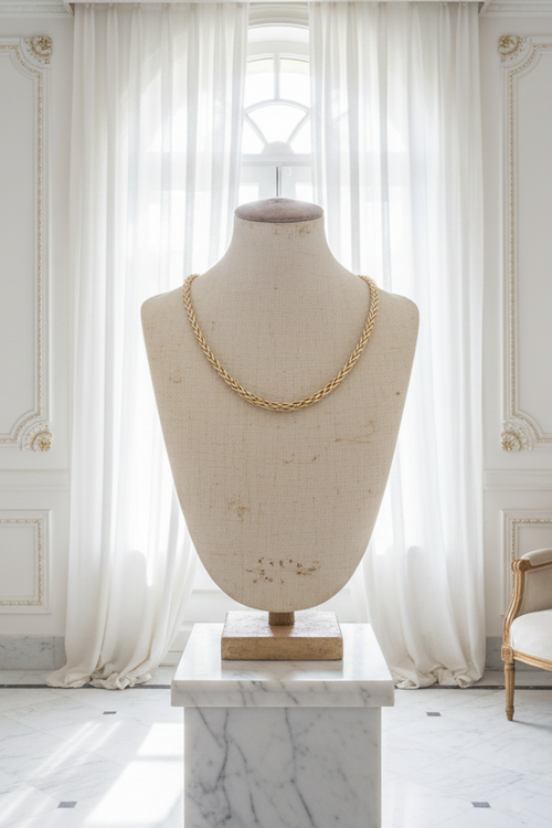 Chaîne Solyra en maille palmier plaqué or 18 carats (3 microns) — Vogue Française