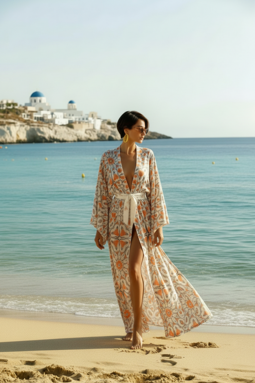 Kimono Nathalie Long Élégance Vintage — Vogue Française