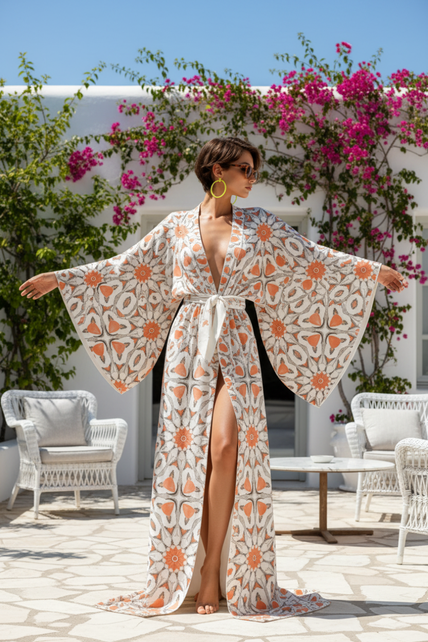 Kimono Nathalie Long Élégance Vintage — Vogue Française