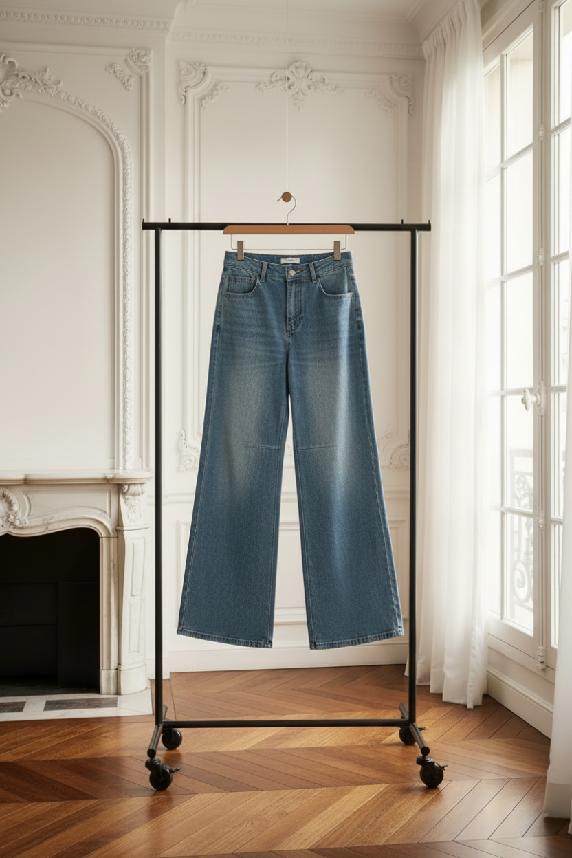 Jean Femme Vintage Taille Basse Coupe Large Patchwork — Vogue Française