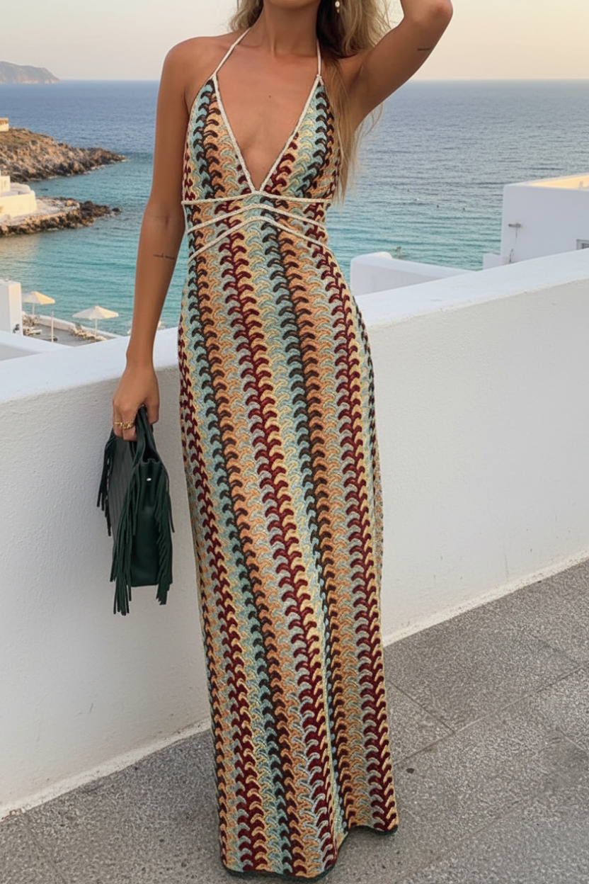 Robe Longue Séléné – Dentelle Couture & Élégance Méditerranéenne