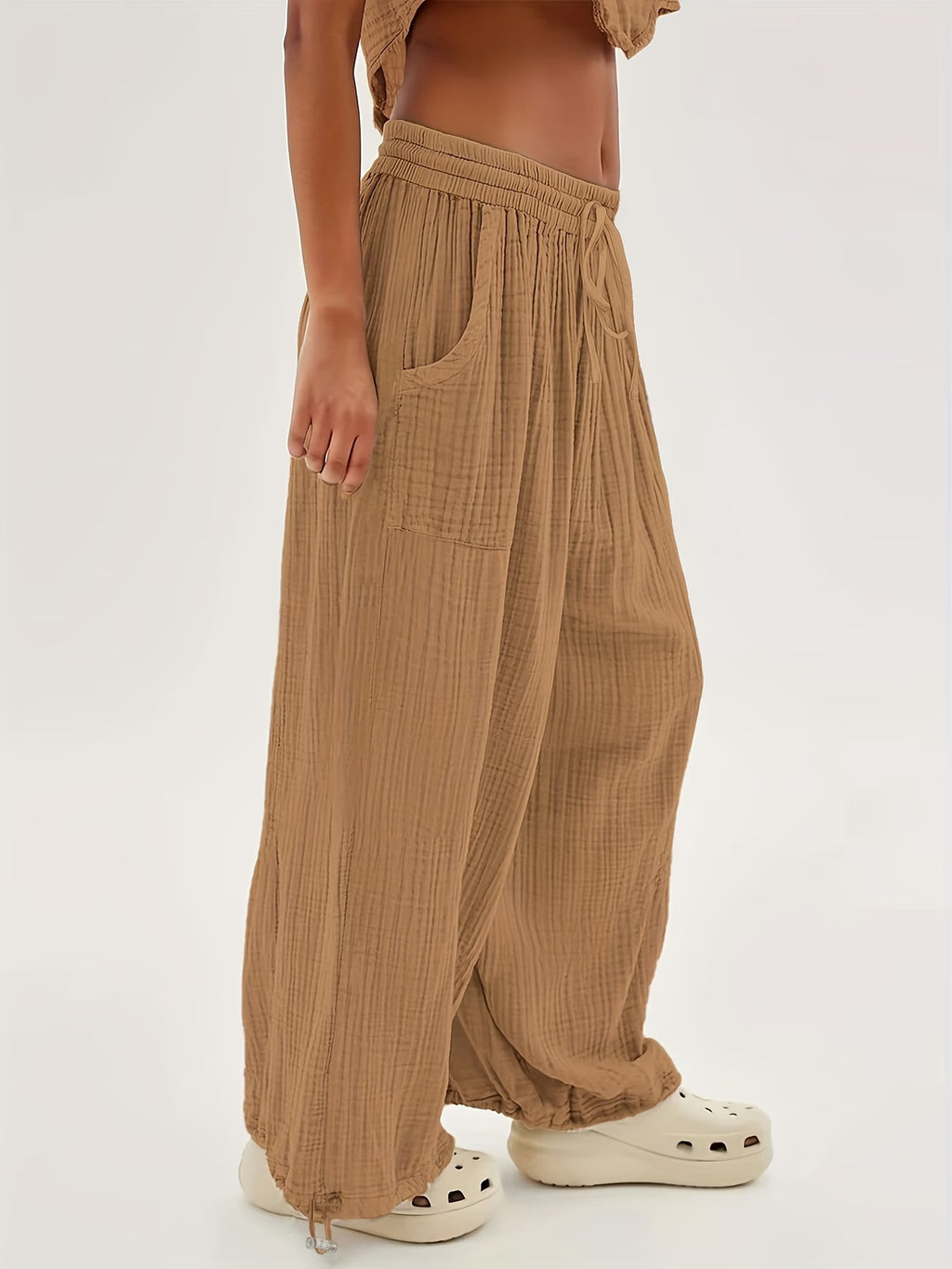 Pantalon Palazzo en Double Gaze de Coton — Vogue Française
