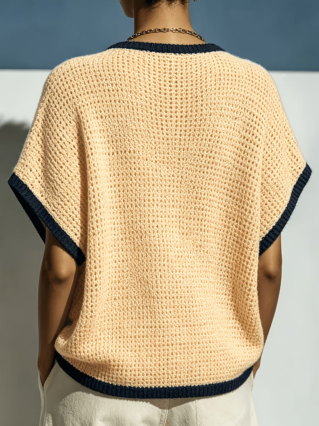 Pull oversize à manches chauve-souris en maille Monte-Carlo — Vogue Française