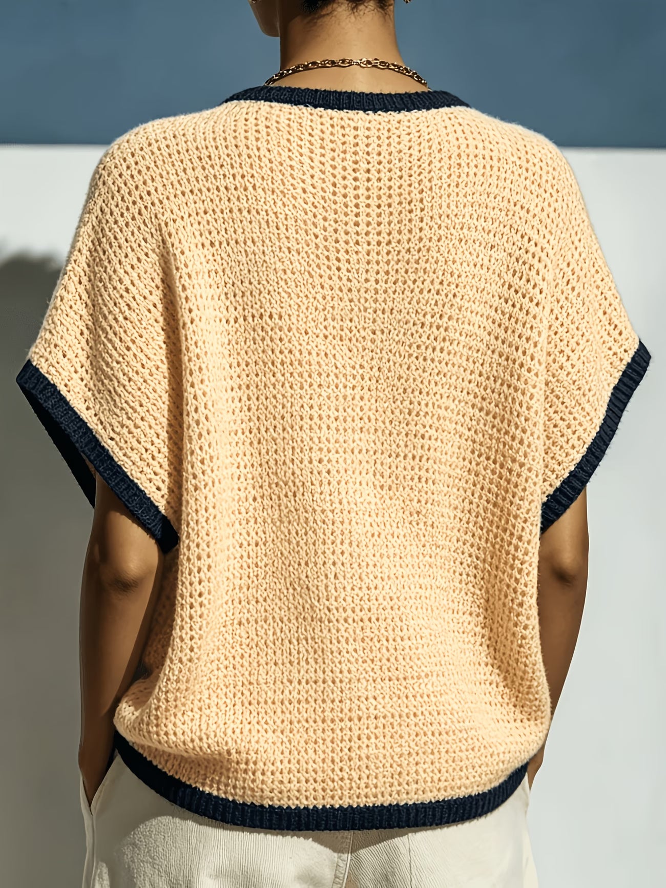 Pull oversize à manches chauve-souris en maille Monte-Carlo — Vogue Française
