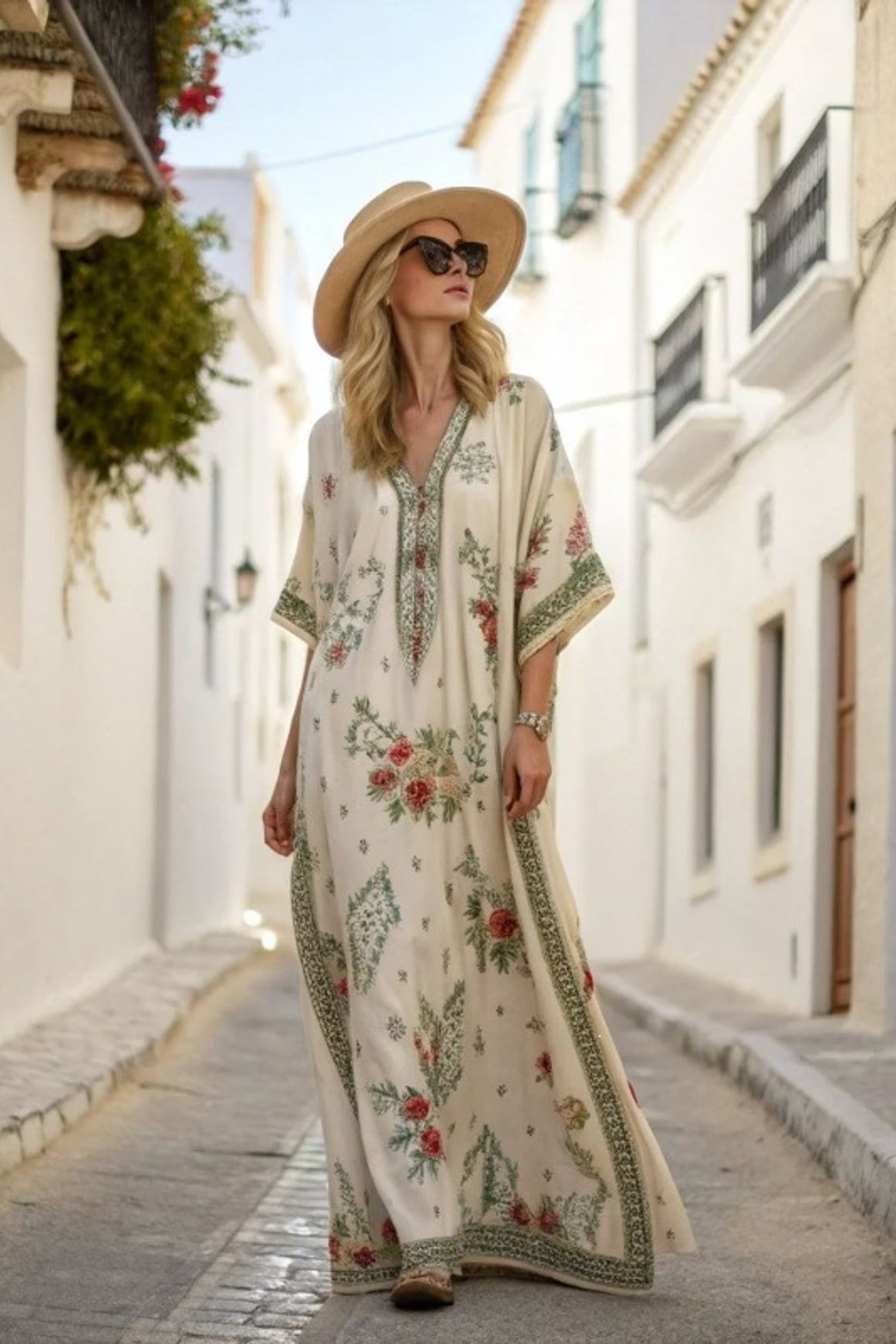 Kaftan Long Imprimé de Plage 100 — Vogue Française