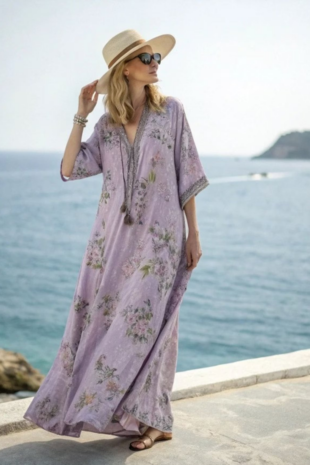 Kaftan Long Imprimé de Plage 100 — Vogue Française