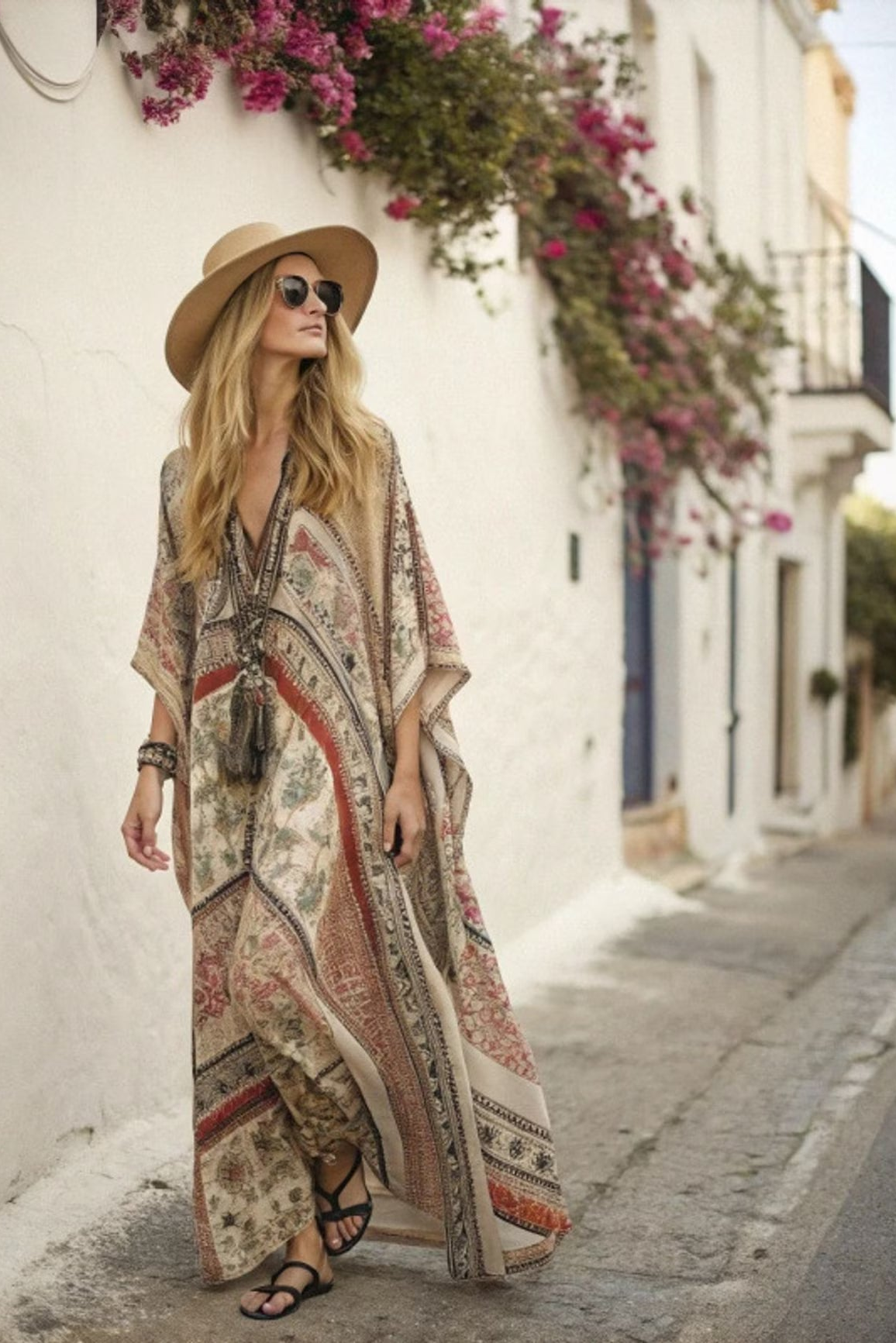 Kaftan Long Imprimé de Plage 100 — Vogue Française