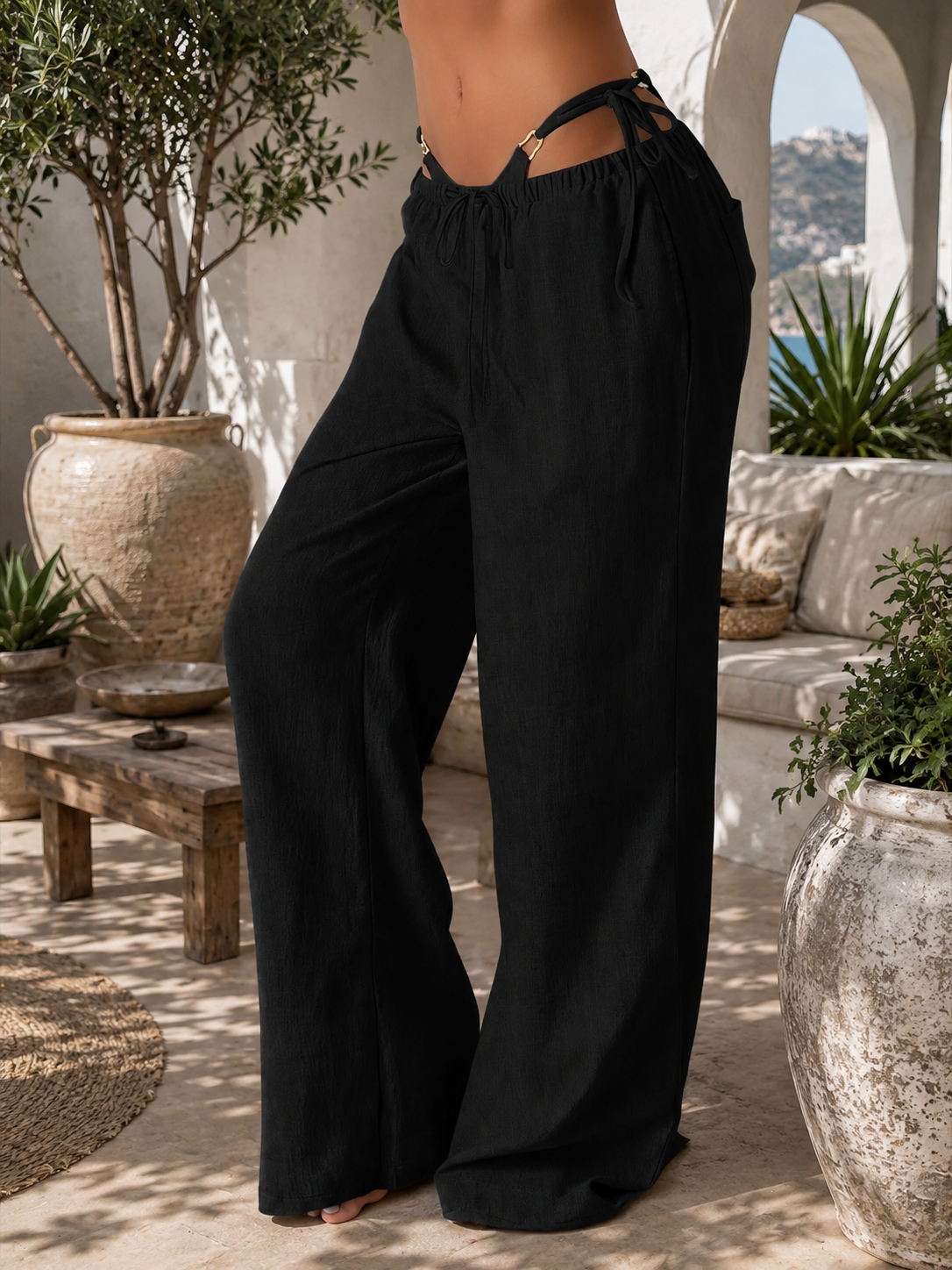 Pantalon Éloïse – Lin Premium & Élégance Naturelle