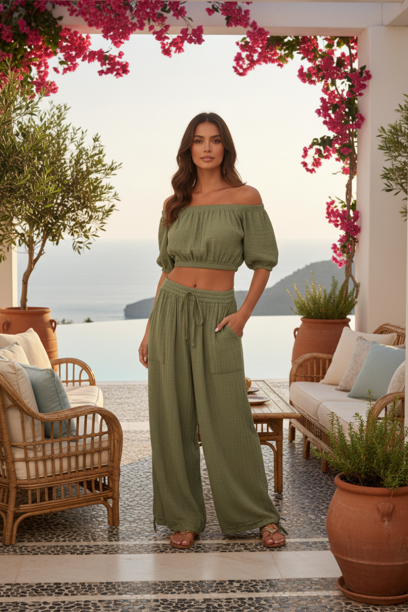 Pantalon Palazzo en Double Gaze de Coton — Vogue Française