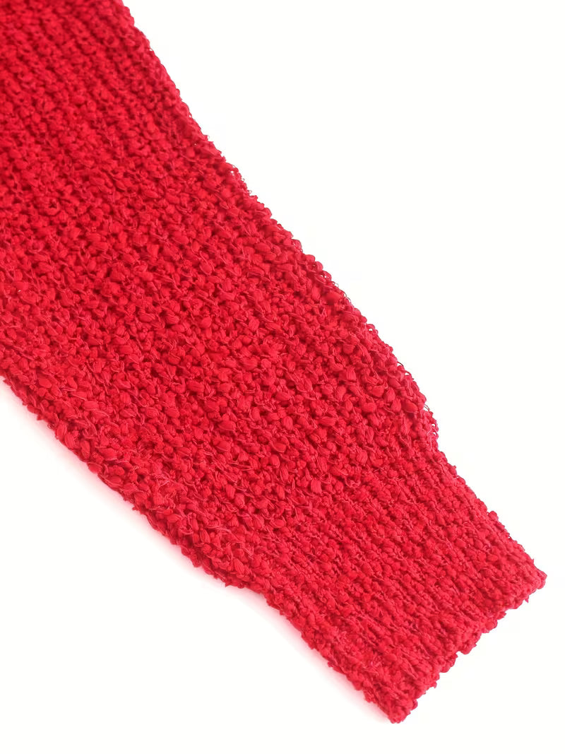 Pull élégant loose en tricot léger, ultra confortable, avec col V devant et derrière, parfait pour un look chic, moderne et effortless en toute saison