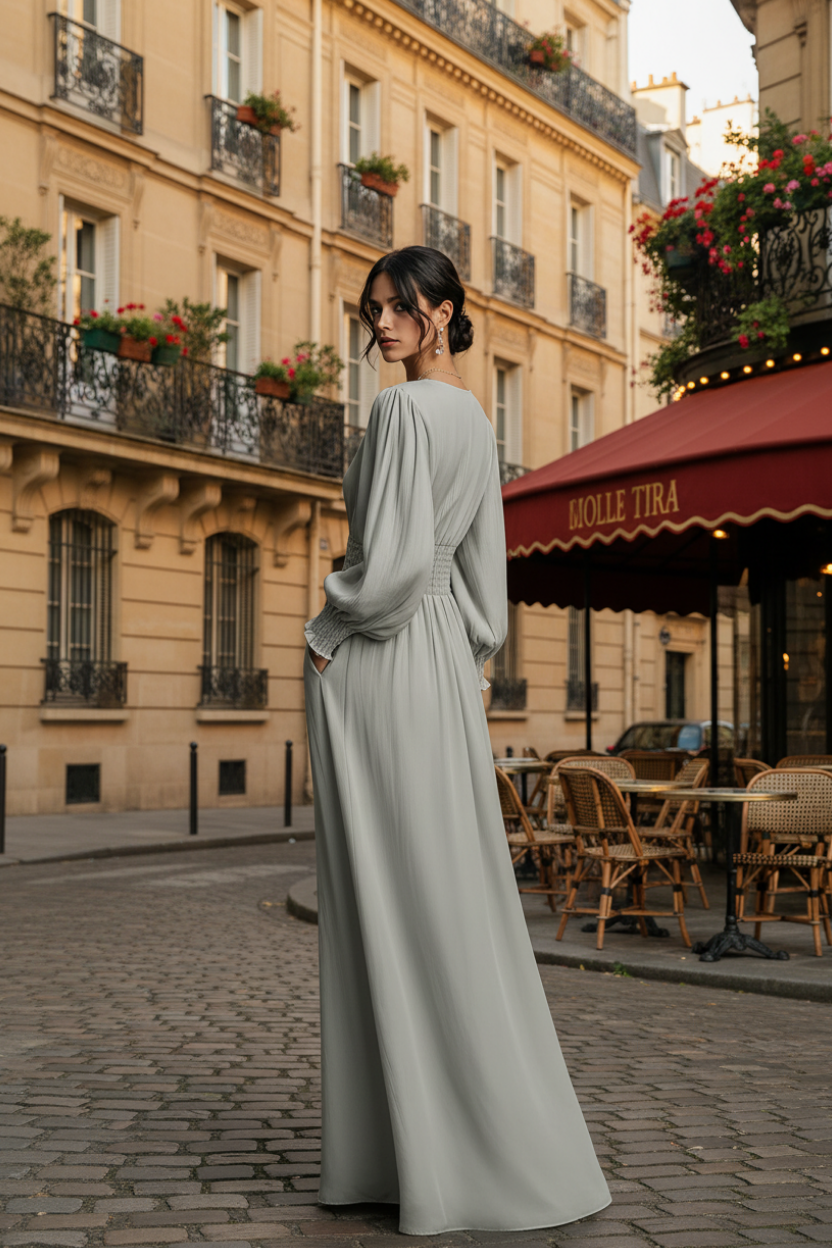 Robe Longue Joséphine – Élégance Intemporelle & Esprit Parisien